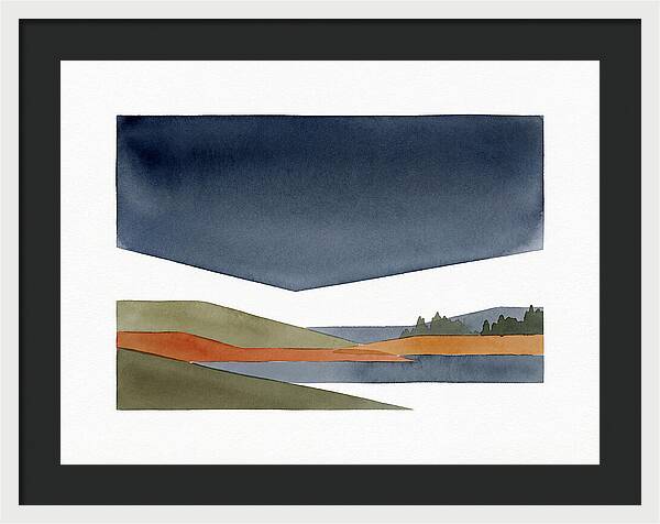 Dark Sky Over Tranquil Landscape