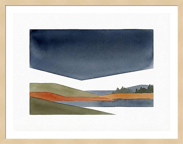 Dark Sky Over Tranquil Landscape
