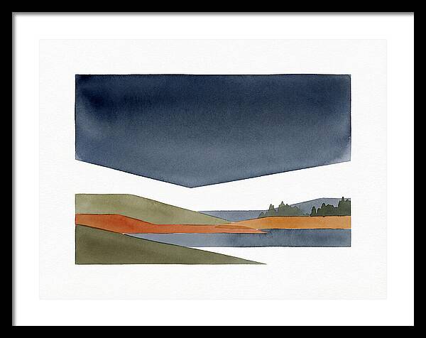 Dark Sky Over Tranquil Landscape