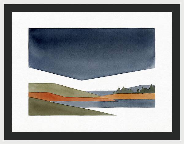 Dark Sky Over Tranquil Landscape