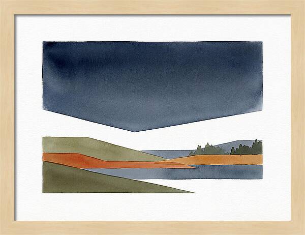 Dark Sky Over Tranquil Landscape