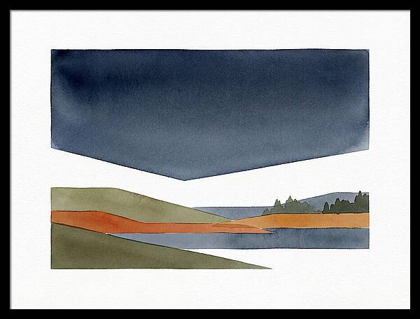Dark Sky Over Tranquil Landscape