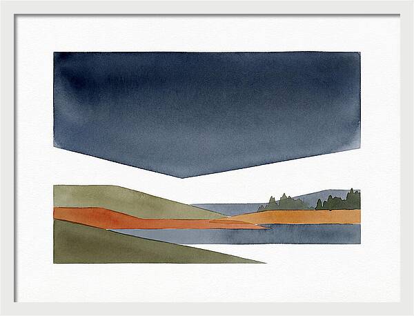 Dark Sky Over Tranquil Landscape