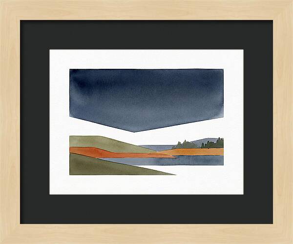 Dark Sky Over Tranquil Landscape