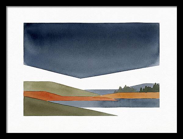 Dark Sky Over Tranquil Landscape