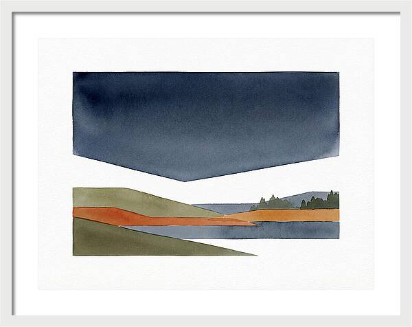 Dark Sky Over Tranquil Landscape