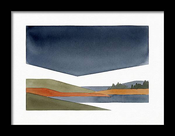 Dark Sky Over Tranquil Landscape