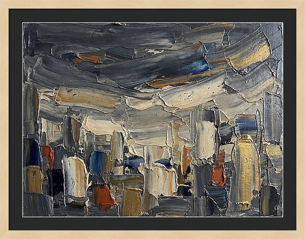 Dark Sky Over Urban Landscape