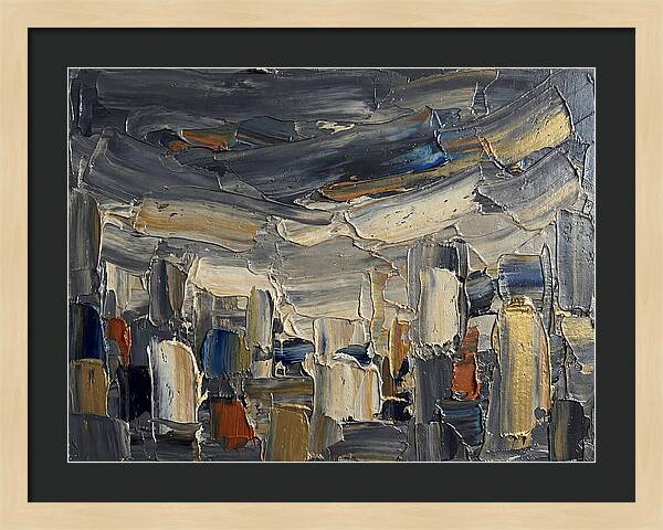 Dark Sky Over Urban Landscape