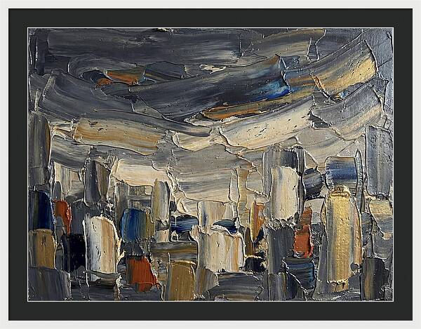 Dark Sky Over Urban Landscape