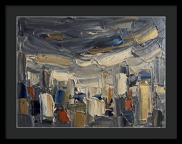 Dark Sky Over Urban Landscape