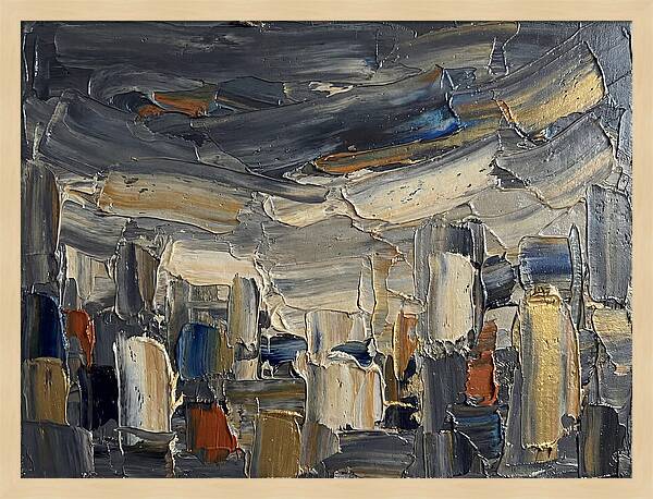 Dark Sky Over Urban Landscape