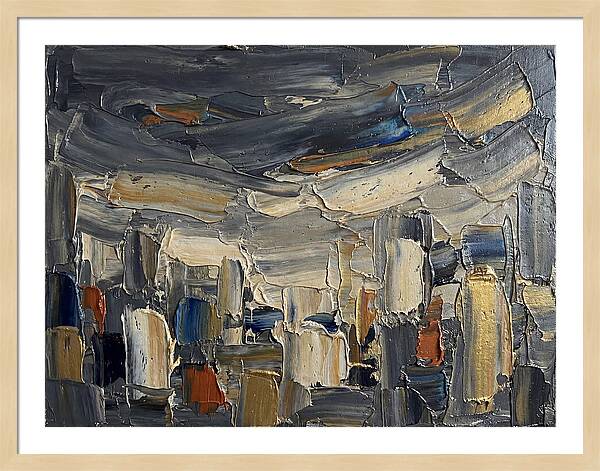 Dark Sky Over Urban Landscape