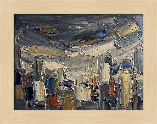Dark Sky Over Urban Landscape