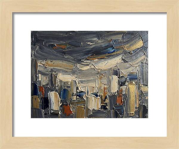 Dark Sky Over Urban Landscape
