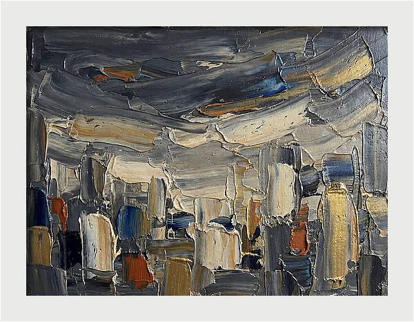 Dark Sky Over Urban Landscape