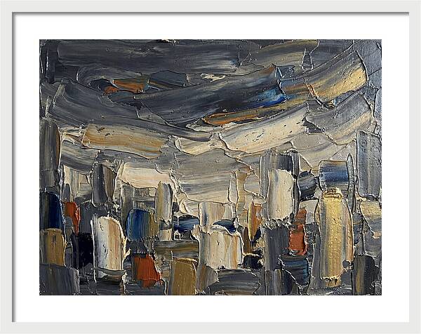 Dark Sky Over Urban Landscape
