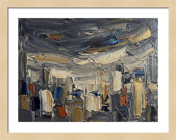 Dark Sky Over Urban Landscape