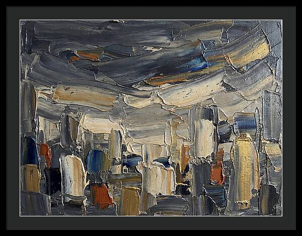 Dark Sky Over Urban Landscape