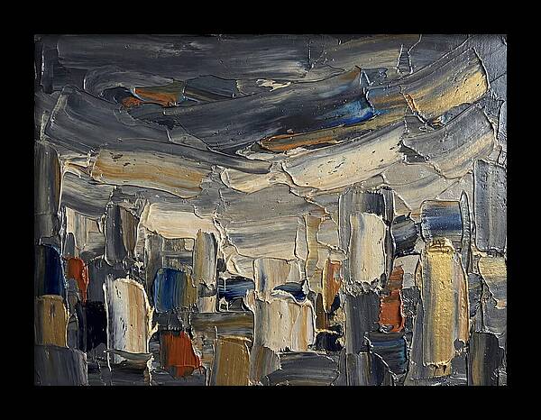 Dark Sky Over Urban Landscape