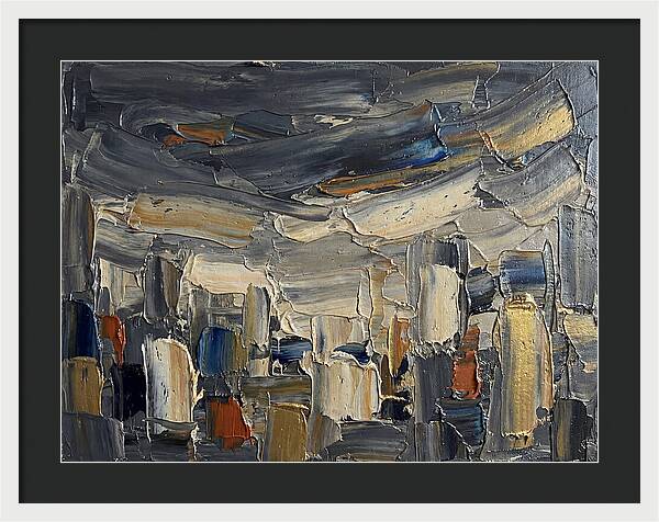 Dark Sky Over Urban Landscape