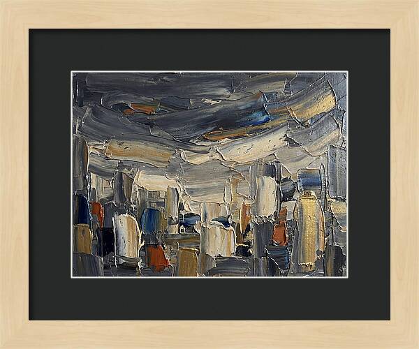 Dark Sky Over Urban Landscape