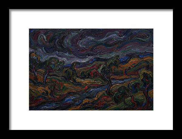Dark Sky Over Vibrant Landscape