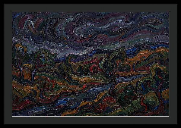 Dark Sky Over Vibrant Landscape