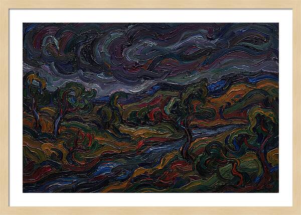 Dark Sky Over Vibrant Landscape