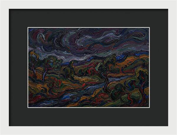 Dark Sky Over Vibrant Landscape