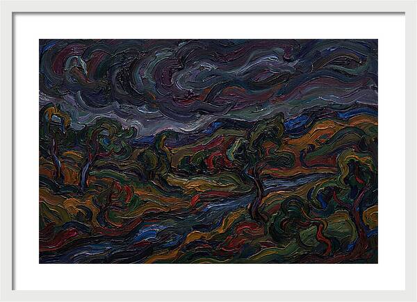 Dark Sky Over Vibrant Landscape