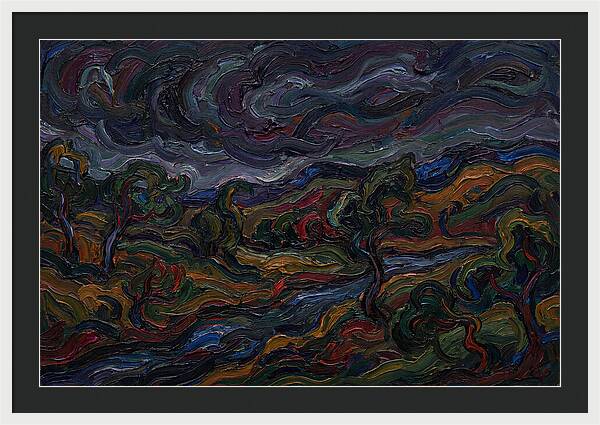 Dark Sky Over Vibrant Landscape