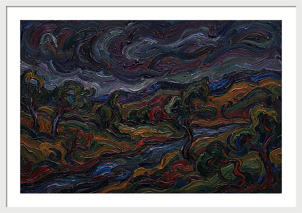 Dark Sky Over Vibrant Landscape