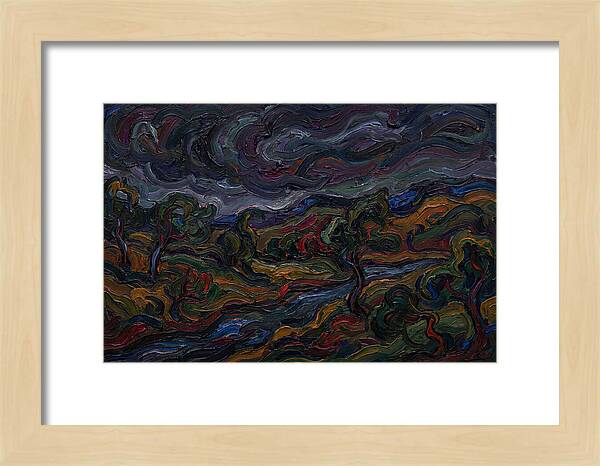 Dark Sky Over Vibrant Landscape