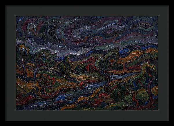 Dark Sky Over Vibrant Landscape