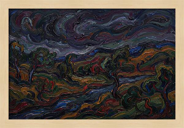 Dark Sky Over Vibrant Landscape