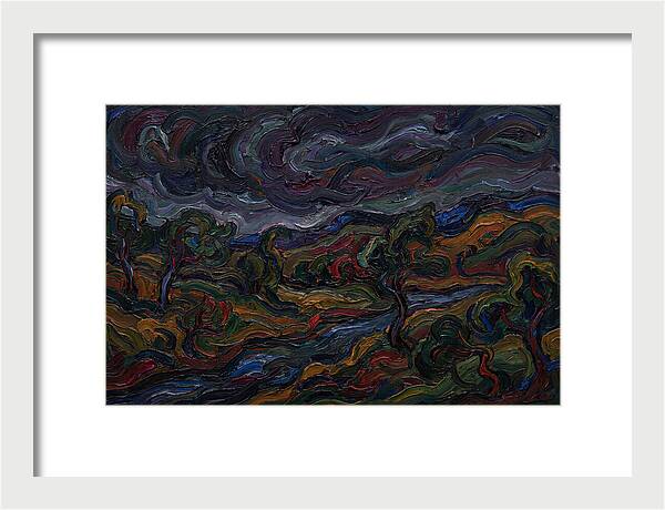 Dark Sky Over Vibrant Landscape