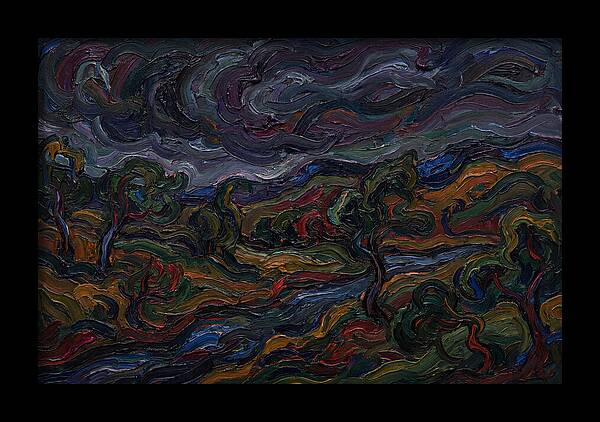 Dark Sky Over Vibrant Landscape