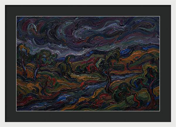 Dark Sky Over Vibrant Landscape