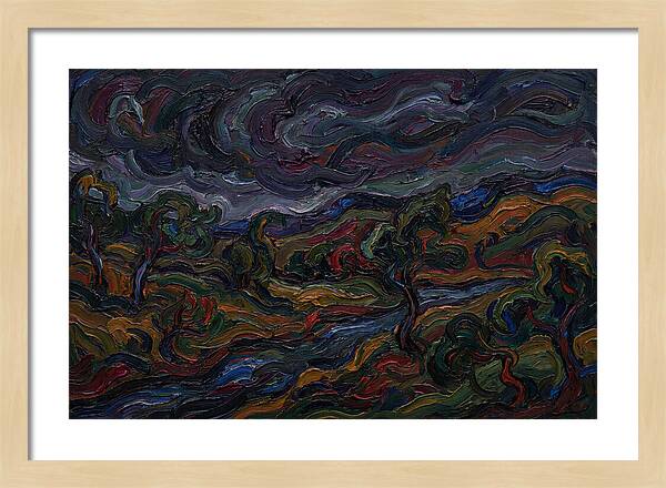 Dark Sky Over Vibrant Landscape