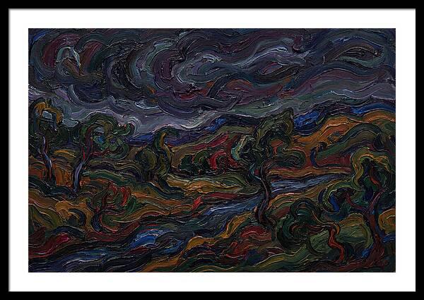 Dark Sky Over Vibrant Landscape