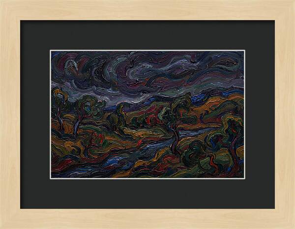 Dark Sky Over Vibrant Landscape