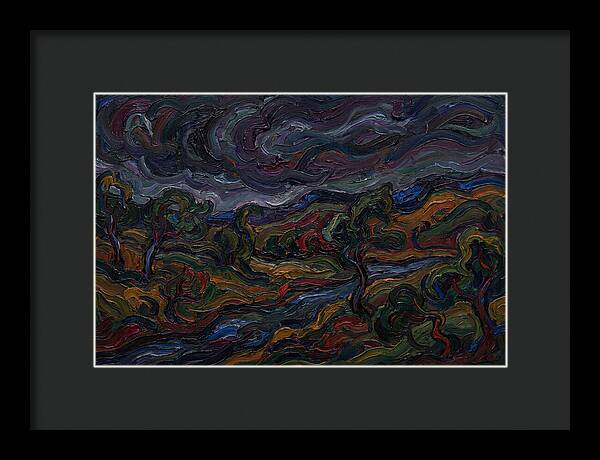 Dark Sky Over Vibrant Landscape