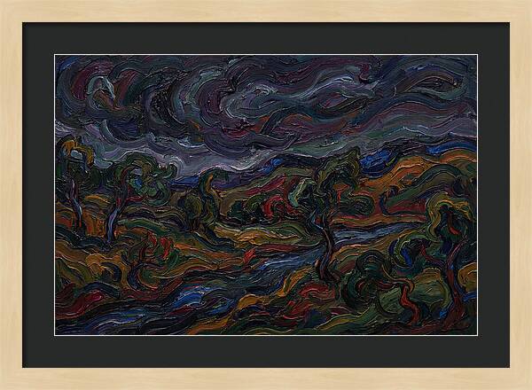 Dark Sky Over Vibrant Landscape