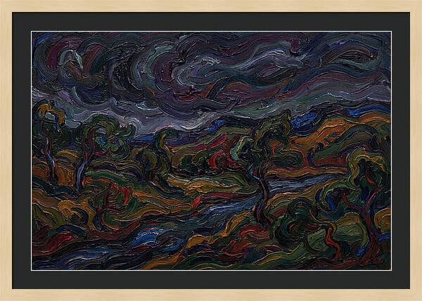 Dark Sky Over Vibrant Landscape