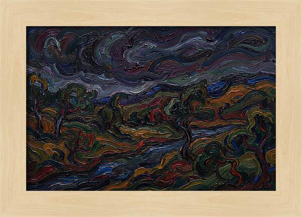 Dark Sky Over Vibrant Landscape