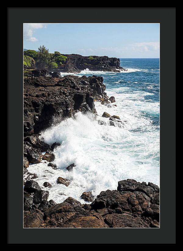 Dark Volcanic Coastline Serenity