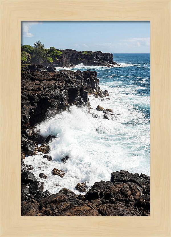 Dark Volcanic Coastline Serenity