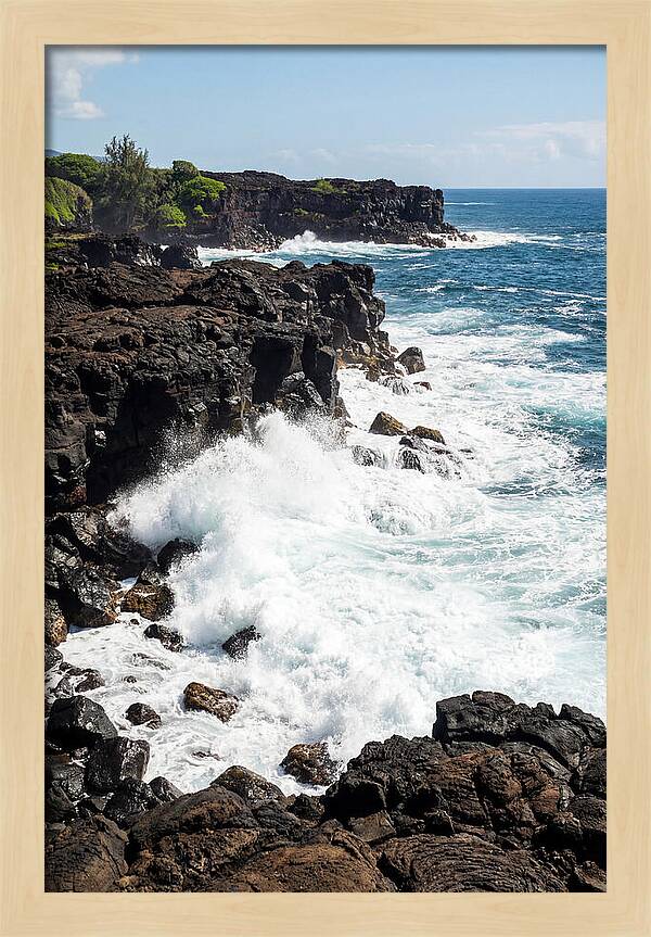 Dark Volcanic Coastline Serenity