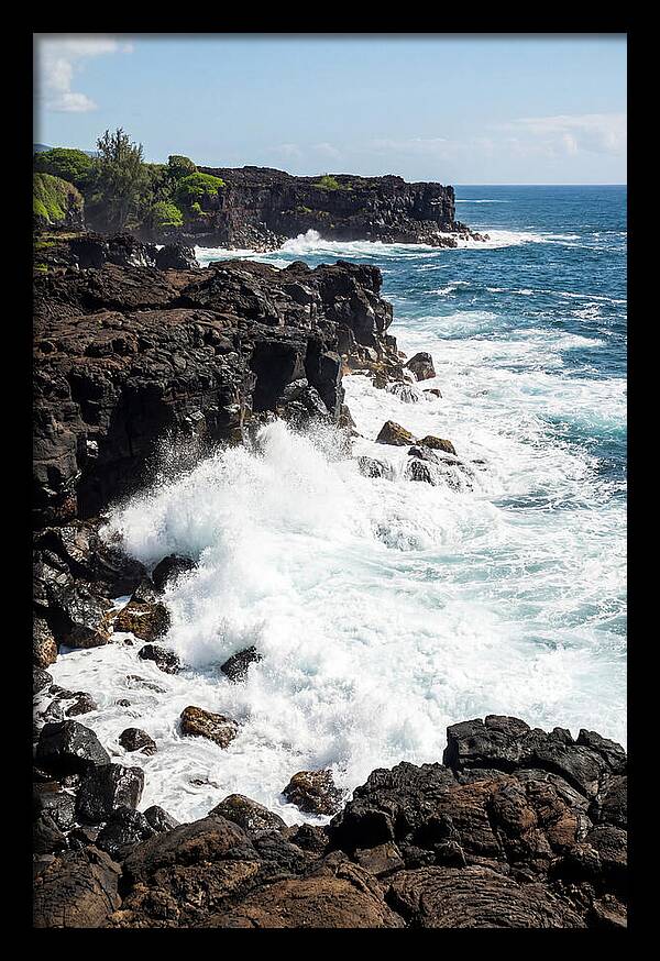 Dark Volcanic Coastline Serenity
